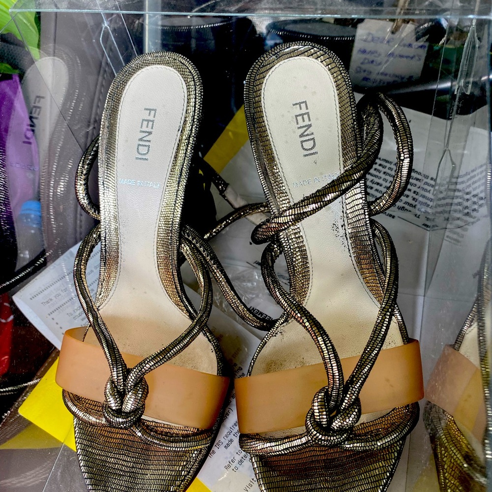 Fendi Caged Chain Heel sz 38